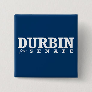 DURBIN VOOR SENAAT 2014 VIERKANTE BUTTON 5,1 CM