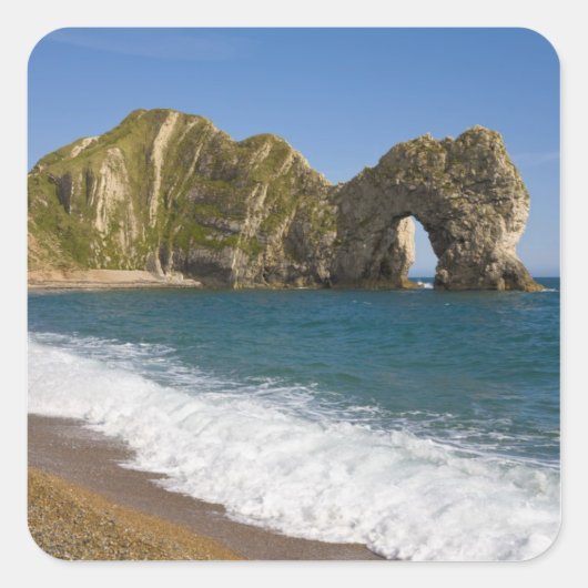 Durdle Deuren, Lulworth Cove, Jurassic Coast Vierkante Sticker (Voorkant)
