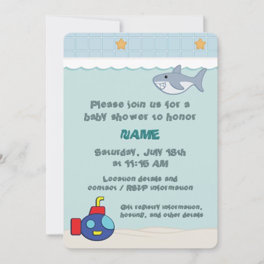 Durée du bain Baby shower Invitation (Devant)