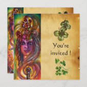 DURENDAL, St Patrick's Day Party, bruin perkament Kaart (Voorkant / Achterkant)