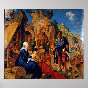 Dürer - Aanbidding door de Wijzen Poster