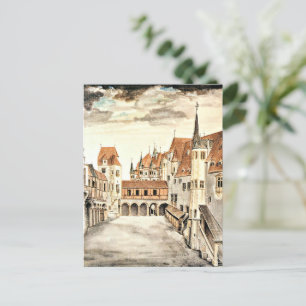 Durer, Binnenplaats van het voormalige kasteel Inn Briefkaart