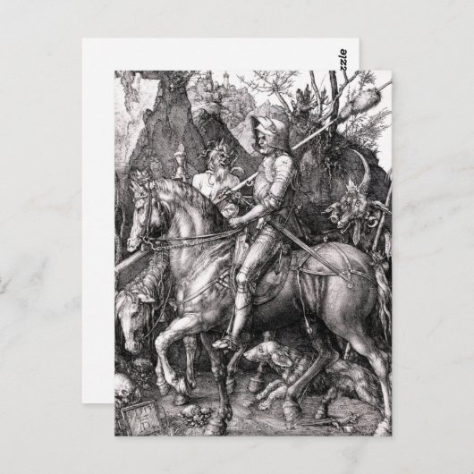 Durer Knight Death and the Devil Briefkaart (Voorkant / Achterkant)