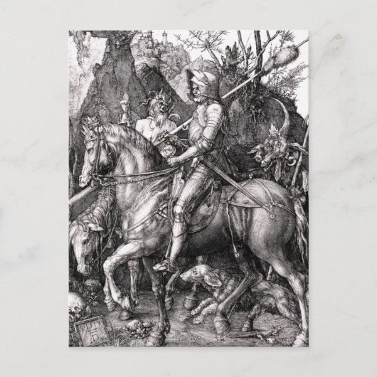 Durer Knight Death et la carte postale du diable (Devant)