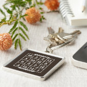 Durer Magic Square Wiskunde Nerd Sleutelhanger (Zijkant)
