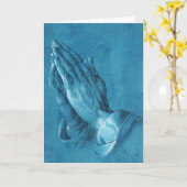 Durer Praying Hands Wenskaart Kaart (Gele Bloem)