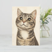 Dürer's Tabby Schatten 3 Kaart (Staand voorkant)