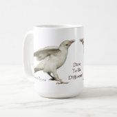 DURF ANDERS TE ZIJN! Rare White Raven Foto Mok (Voorkant links)