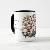 Durf anders te zijn Schaap Kerst Koffie Mok (Voorkant links)