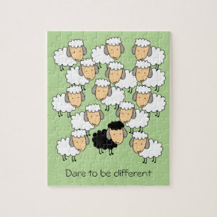 Durf anders te zijn Zwarte schaap Legpuzzel