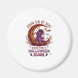 Durf Halloween Schrik Paarse Voodoo Pop Crescent M Magneet