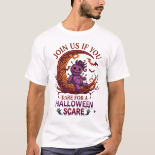 Durf Halloween Schrik Paarse Voodoo Pop Crescent M T-shirt