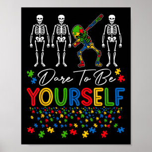 Durf Jijzelf Te Zijn Autisme Acceptatie Dabbing Sk Poster