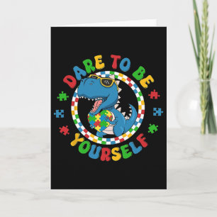 Durf Jijzelf Te Zijn T-Shirt Autisme Bewustzijn Di Kaart