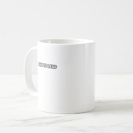Durf moedig leiderschap en visionair te leiden koffiemok (Voorkant links)