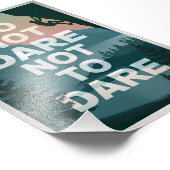 Durf niet te durven foto afdruk (Hoek)