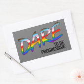 Durf progressief T-Shirt te zijn Rechthoekige Sticker (Envelop)