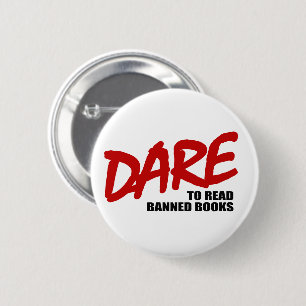 Durf verboden boeken te lezen ronde button 5,7 cm