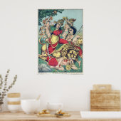 Durga, Doder van Buffeldemon (Hindoe-mythologie) Poster (Keuken)