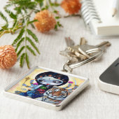 "Durga en de tijger" Sleutelhanger (Zijkant)