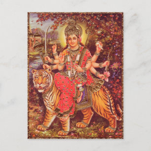 DURGA EN TIGER BRIEFKAART