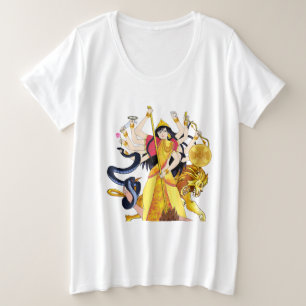 Durga Maa De Goddes Grote Maat T-shirt