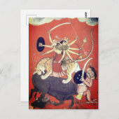 Durga - Moeder Goddess Briefkaart (Voorkant / Achterkant)