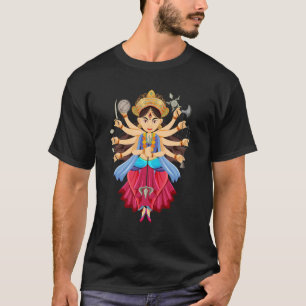 Durga puja Diwali feest Gelukkig Navratri Godin T-shirt