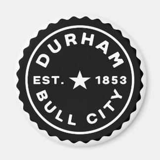 Durham Bull City Date Button Magneet
