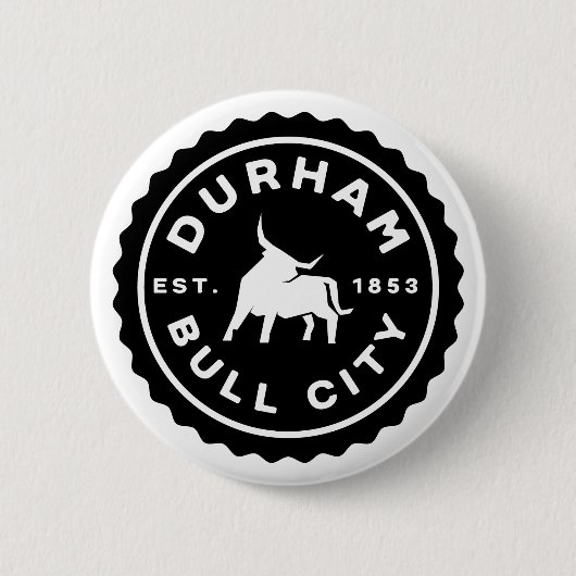Durham Bull City Round Seal Button (Voorkant)