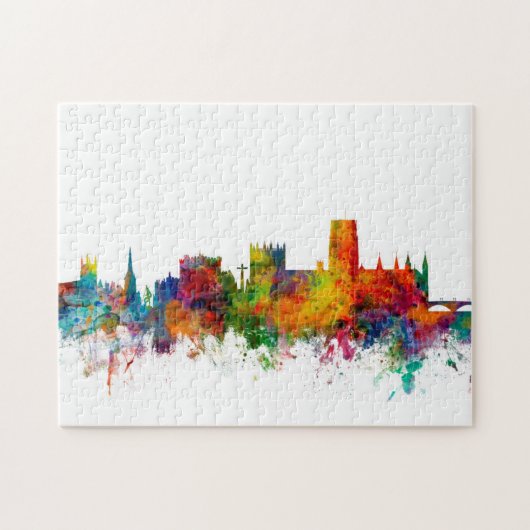Durham England Skyline Cityscape Legpuzzel (Horizontaal)