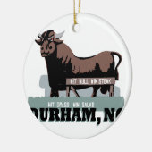 Durham NC Bull Keramisch Ornament (Links)