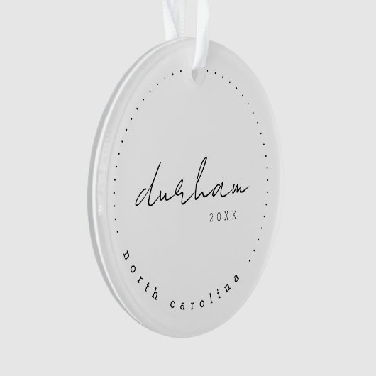 Durham North Carolina Travel USA Simple Ornament (voorkant)