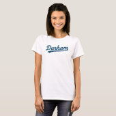 Durham Script Retro Design – City Pride T-shirt (Voorkant volledig)