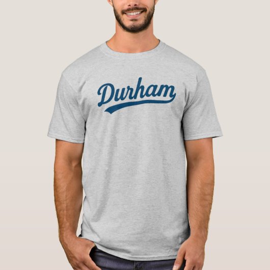 Durham Script Retro Design –  City Pride T-shirt (Voorkant)