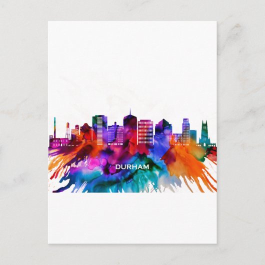 Durham Skyline Uitnodiging Briefkaart (Voorkant)