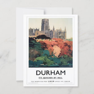 Durham UK, Quicker van Rail Inspired Briefkaart