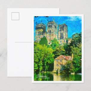 Durham Verenigd Koninkrijk Mooie olieverf Briefkaart