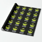 Duri-an Me Baby Funny Durian Fruit Pun Dark BG Cadeaupapier (Uitgerold)