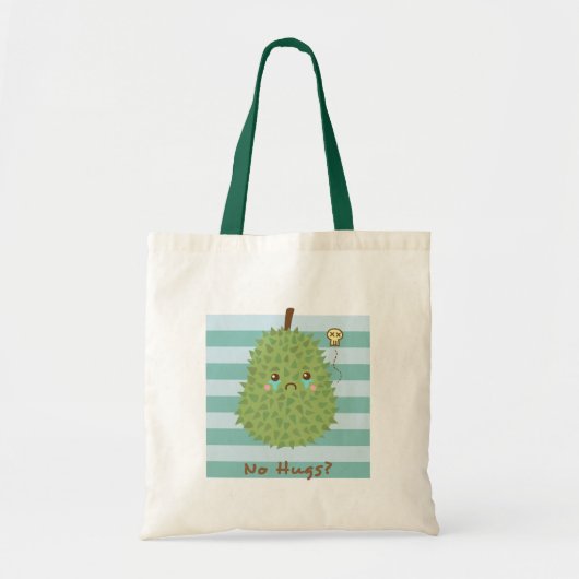 Durian is gek omdat het geen huggen krijgt tote bag (Voorkant)
