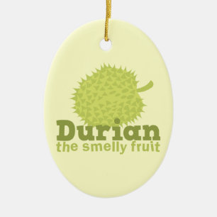 Durian the Smelly Fruit (uit Zuidoost-Azië) Keramisch Ornament