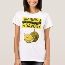 Durian: Waarschuwing: Expliciete stinkende en hart T-shirt