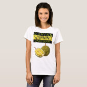 Durian: Waarschuwing: Expliciete stinkende en hart T-shirt (Voorkant volledig)