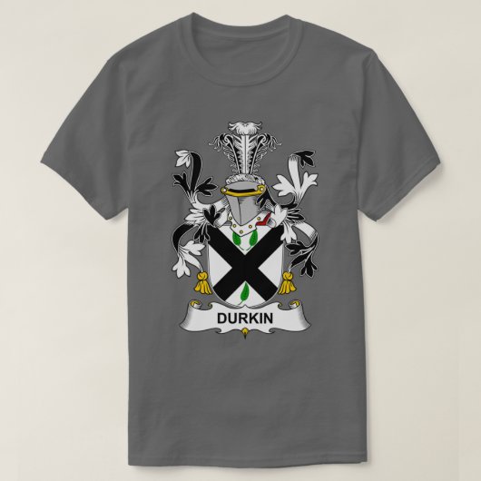 Durkin Coat of Arms Family Crest  T-shirt (Design voorkant)
