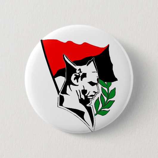 Durruti - Anarchy Flag Ronde Button 5,7 Cm (Voorkant)