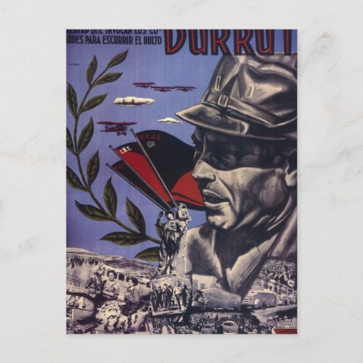 Durruti. True Anarchists are_Propaganda Poster Briefkaart (Voorkant)