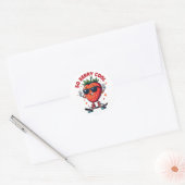 Dus Berry Cool Fruit Lover Strawberry Season Ronde Sticker (Envelop)