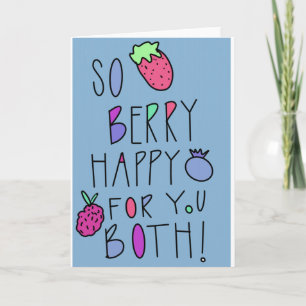 Dus Berry Happy voor je bruiloft/baby kaart