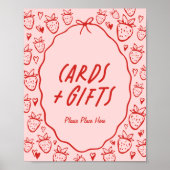 Dus Berry Sweet Whimsical Coquette Kaarten & Gesch Poster (Voorkant)