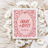 Dus Berry Sweet Whimsical Coquette Kaarten & Gesch Poster